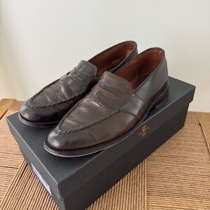 Allen Edmonds Men's Randolph Shell Cordovan Penny Loafer Brown Cordovan Leather